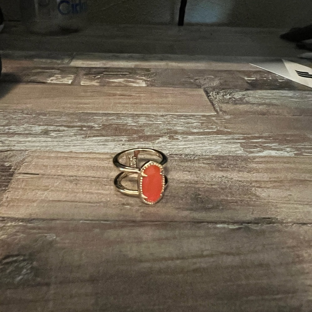 Gold and Coral Ring